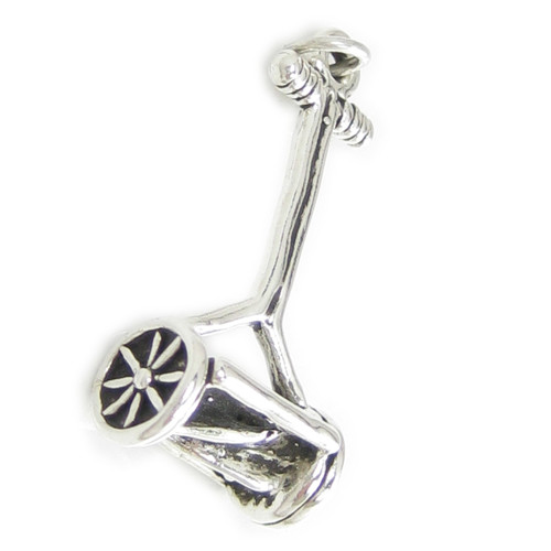 Lawn mower sterling silver charm .925 Push Lawnmower charms