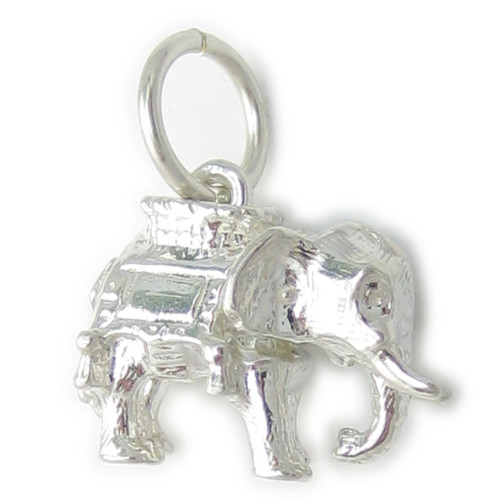 Elephant sterling silver charm .925 x 1 Elephants charms D