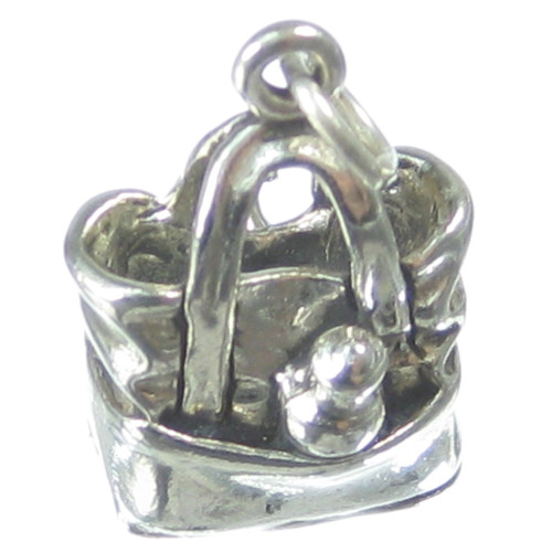 Baby Nappy Bag sterling silver charm .925 x 1 Packed with essentials