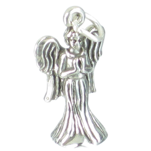 Praying Angel sterling silver charm .925 x 1 Angels Holy Prayer charms
