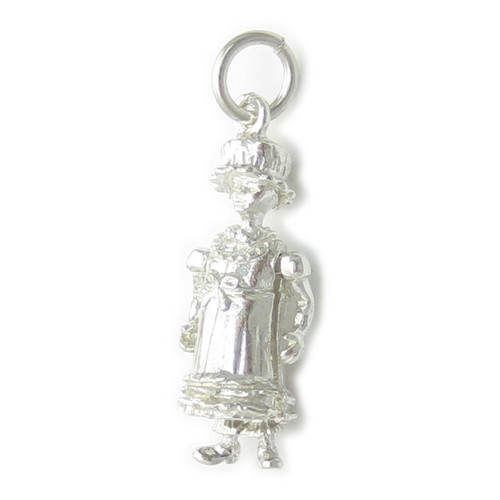 Victorian Lady sterling silver charm .925 Victorians charms