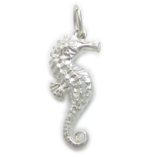 Seahorse sterling silver charm .925 Sea Horse Seahorses charms A1