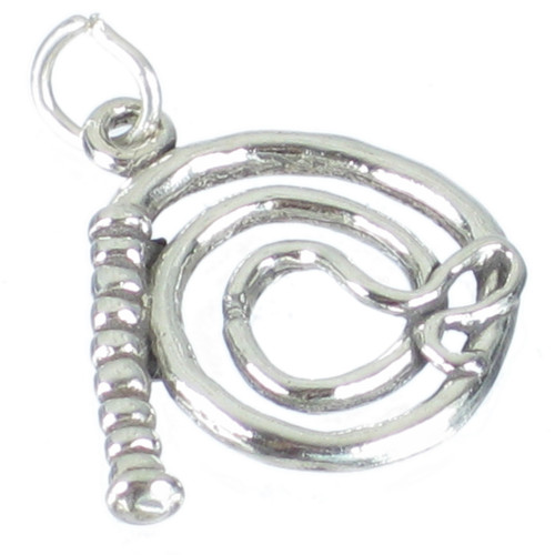 Whip sterling silver charm pendant .925 x 1 Whips Pendants charms