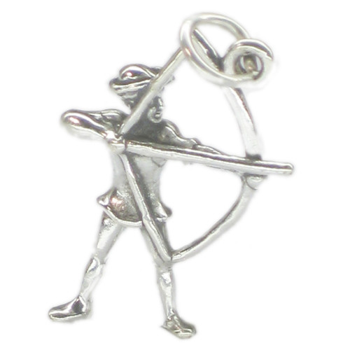 Archer sterling silver charm .925 x 1 Robin Hood Archery Arrow charms