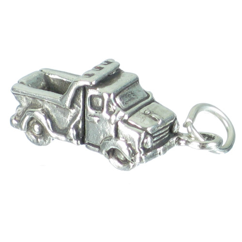 Dump Truck sterling silver charm .925 x 1 Dumper trucks charms