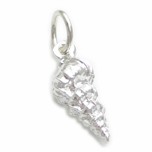 Shell sterling silver charm .925 x 1 shells beach sea charms