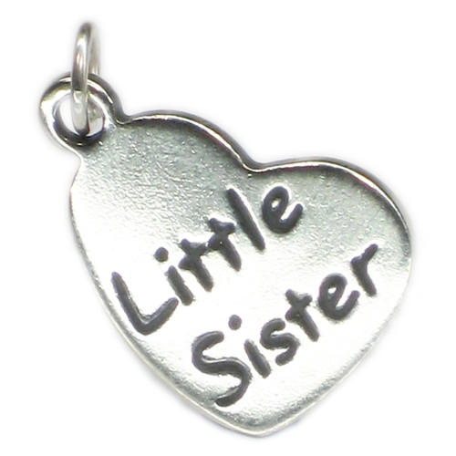 Little Sister sterling silver charm .925 x 1 sisters charms