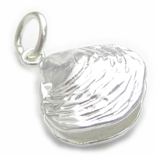 Oyster Shell sterling silver charm .925 x 1 Shells Charms Does not open