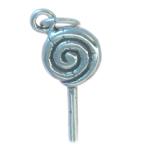 Lollipop sterling silver charm .925 x 1 Candy and Sweets charms