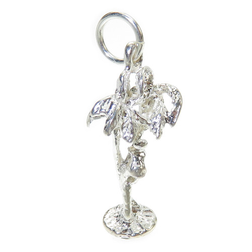 Palm Trees sterling silver charm .925 x 1 Desert Island charms