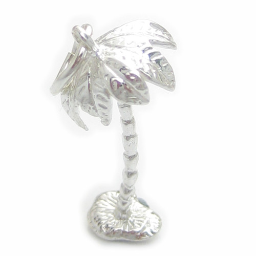 Palm tree sterling silver charm .925 x 1 Palms Trees charms