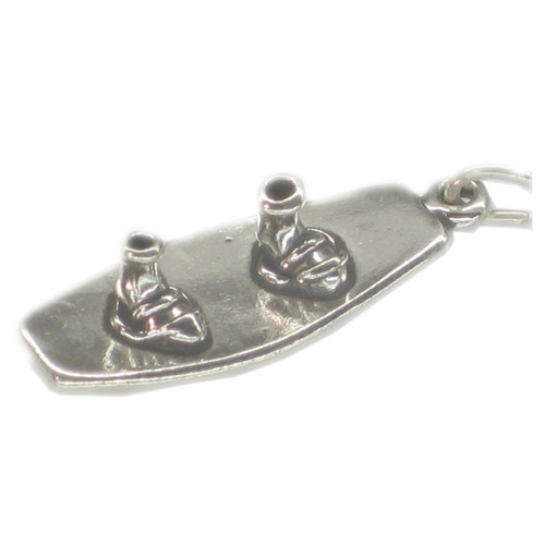 Wakeboard sterlng silver charm.Water Sport Wake Board charms