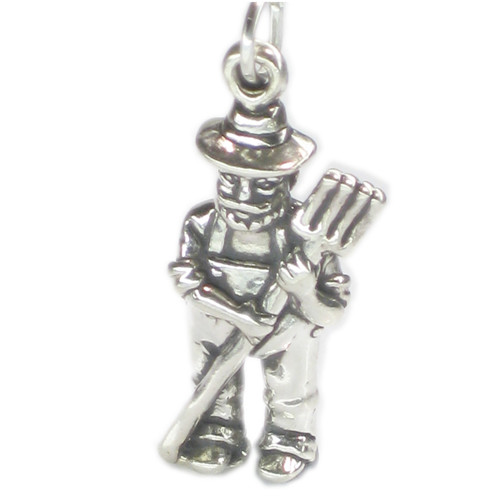 Farmer Old Macdonald sterlng silver charm .925 Nursery rhyme charms