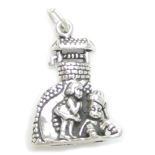 Jack and Jill sterling silver charm .925 x 1 Nursery rhyme charms