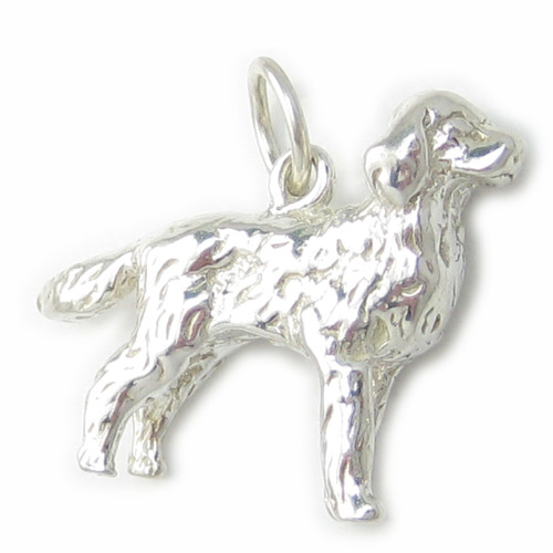 Setter dog sterling silver charm .925 x 1 Setters Dogs charms