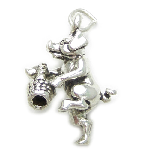 This Little Piggy sterling silver charm .925 x 1 Nursery rhyme charms