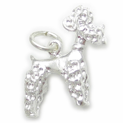 Poodle Dog sterling silver charm .925 Poodles Dogs charms A