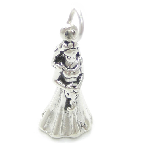 Bride sterling silver charm .925 x 1 Brides Wedding Marriage charms