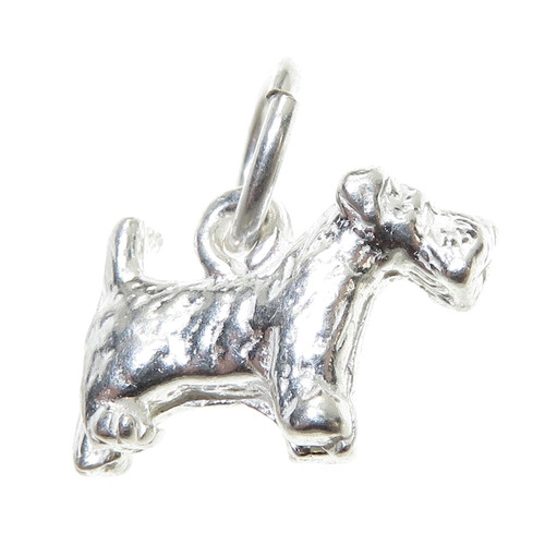 Scottie Scotty dog SMALL sterling silver charm .925 x 1 Scotts dogs charms