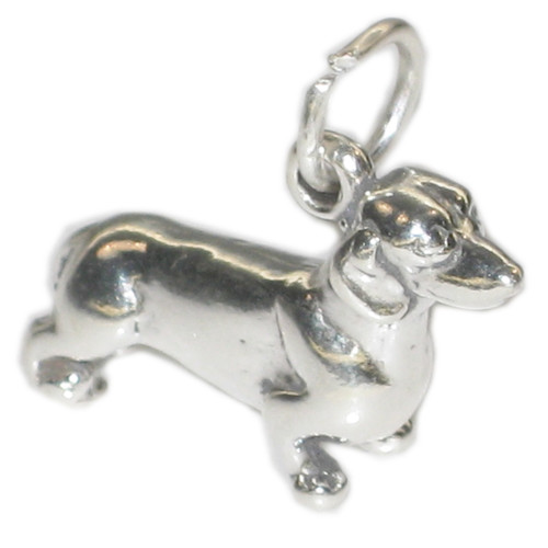 Dachshund dog sterling silver charm .925 x 1 Sausage dogs charms