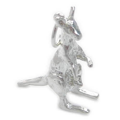Kangaroo sterling silver charm .925 Australia Roo charms