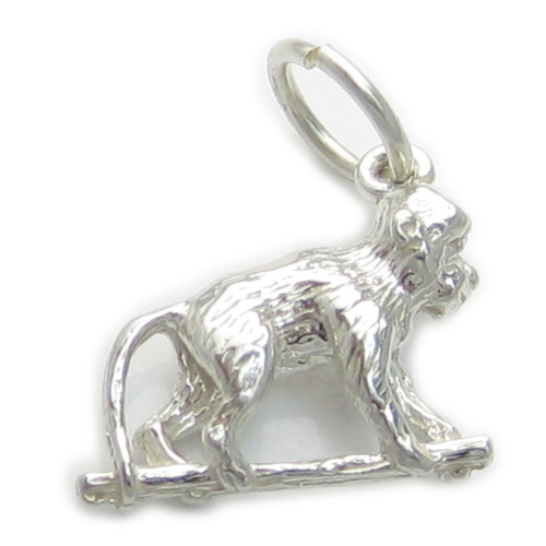 Monkey on a Branch sterling silver charm .925 x 1 Monkeys charms