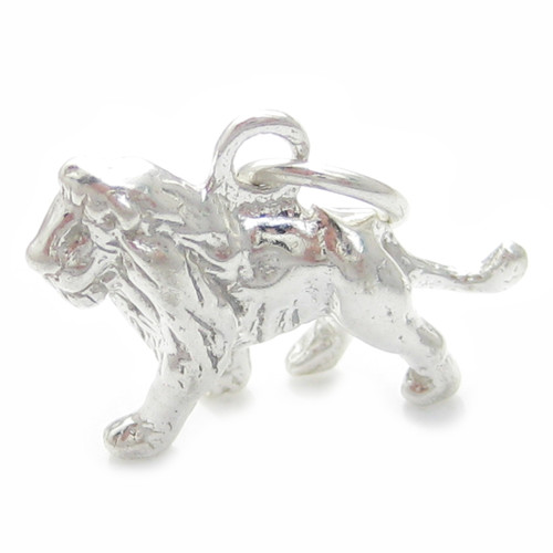 Lion sterling silver charm .925 x 1 Lions Leo Zodiac charms