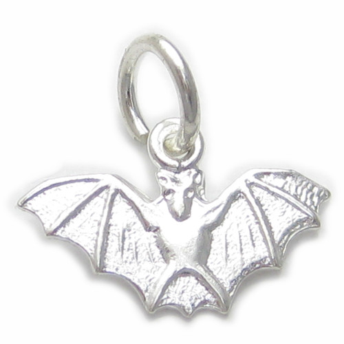 Bat sterling silver charm .925 x 1 TINY Flying Vampire Bats charms