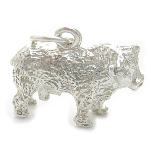 Bull sterling silver charm .925 x 1 Farm Bulls charms A1