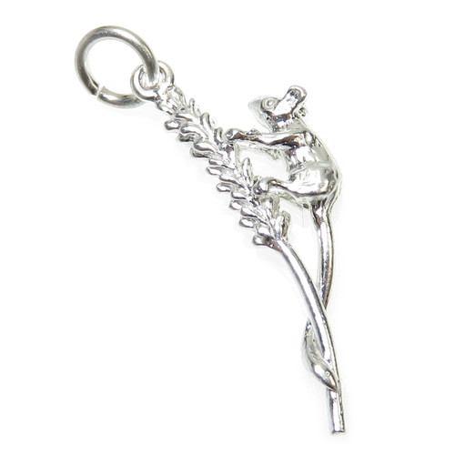 Mouse on an ear of corn sterling silver charm .925 x 1 Mice charms