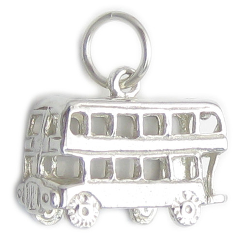 Double Decker Bus sterling silver charm .925 London Buses charms