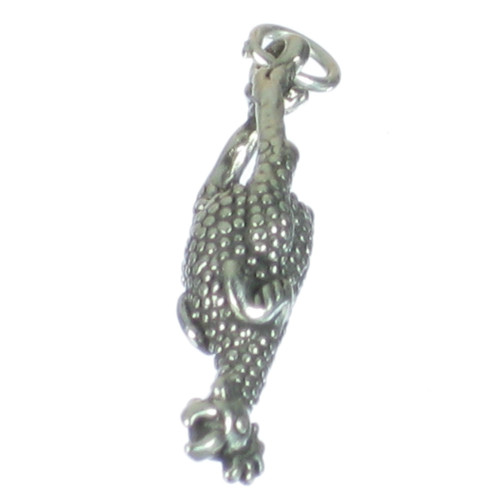 Rubber Chicken sterling silver charm .925 x 1 Chickens Jokes charms