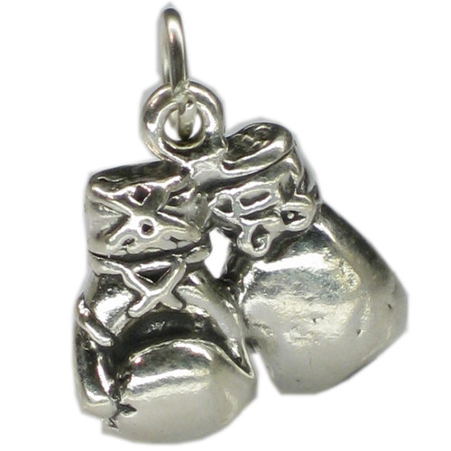 Boxing gloves sterling silver charm .925 Boxers Gloves