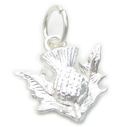 Thistle sterling silver charm .925 x 1 Thistles and Scottish charms