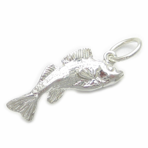 Fish sterling silver charm .925 x 1 Fishes Fishing charms