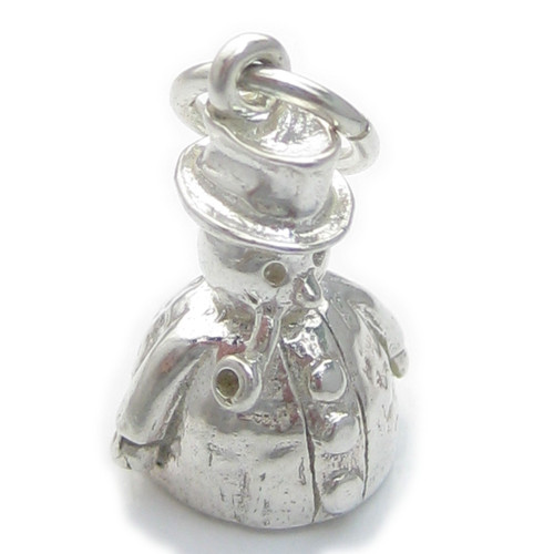 Snowman sterling silver charm .925 x 1 Christmas Snowmen charms