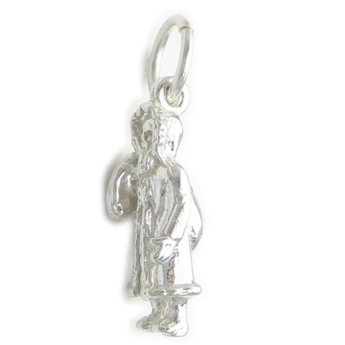 Father Christmas Santa Sterling silver charm .925 x 1 Xmas charms