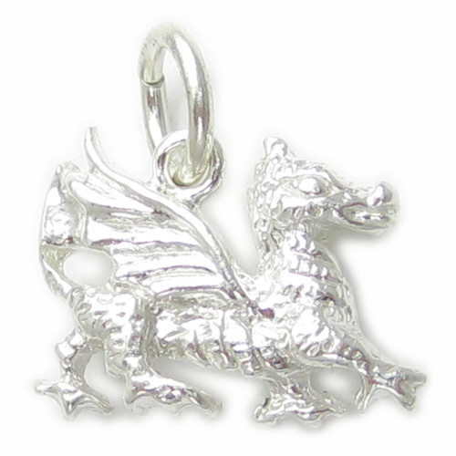 Dragon Wales Cymru sterling silver charm .925 x 1 Dragons charms