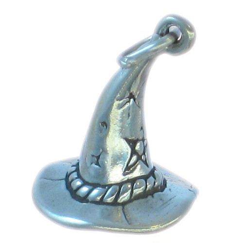 Wizards Witches hat sterling silver charm .925 x 1 Wizard Witch charms