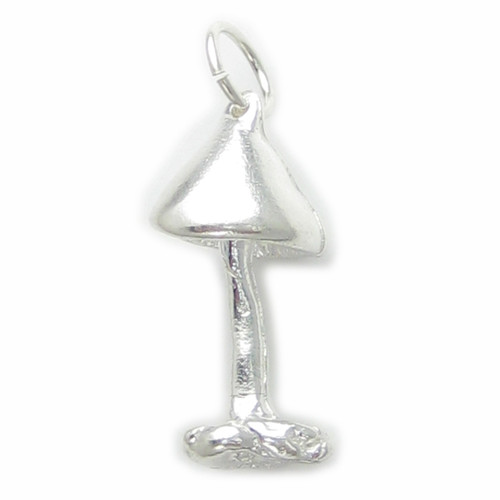 Toadstool - Mushroom sterling silver charm .925 x 1 Fungi charms