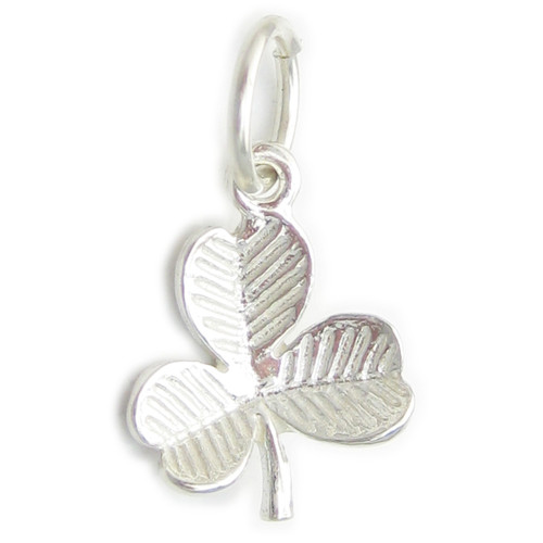 Shamrock - Clover sterling silver charm .925 Shamrocks charms