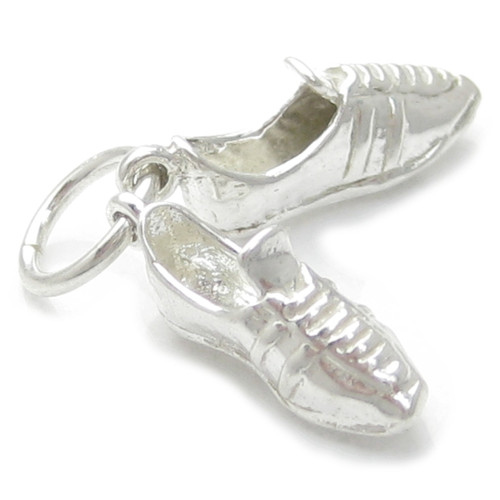 Football Boots sterling silver charm .925 Foot Ball Soccer charms