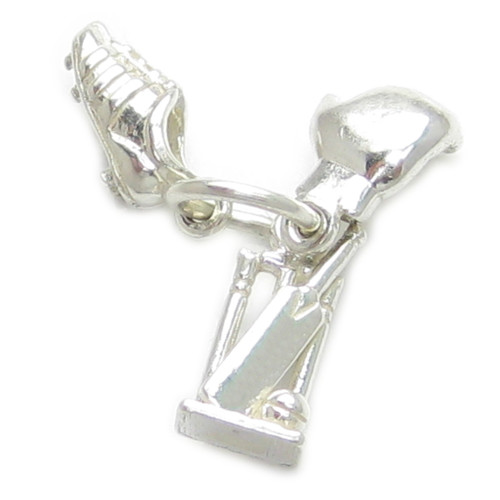 Cricket Football Boot Boxing Glove sterling silver charm .925