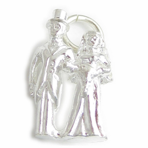 Bride and Groom sterling silver charm .925 Wedding charms