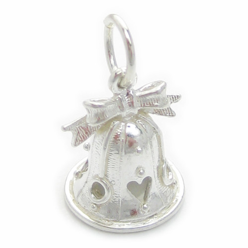 Wedding Bell sterling silver charm .925 x 1 Non Ringing Bells charms