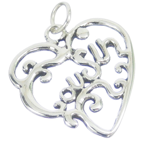 Cousin sterling silver charm pendant .925 x 1 cousins charms pendants
