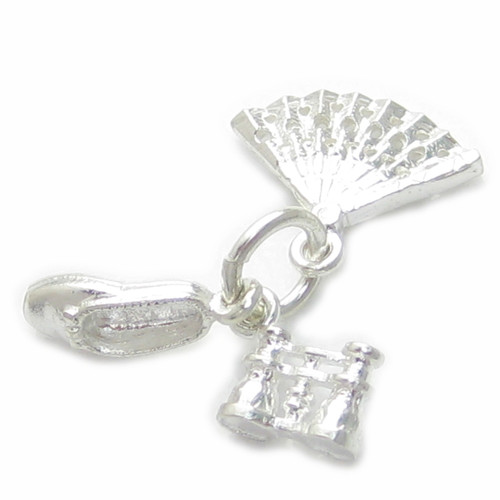 Ballet set sterling silver charm .925 x 1 Ballerinas Dance charms -A92