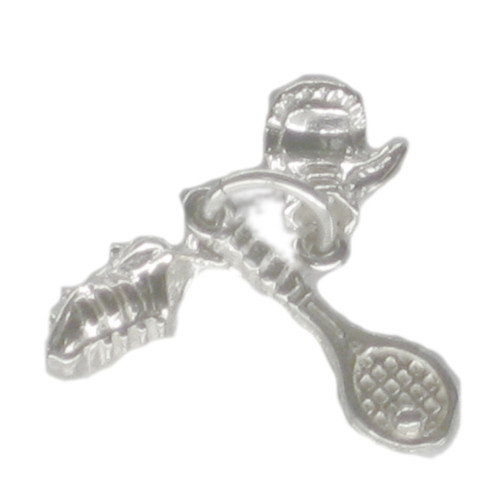Tennis Boxing Football Boot sterling silver charm .925 Sport charms