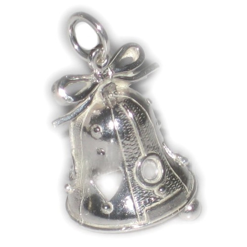 Wedding Bell sterling silver charm .925 x 1 weddings bells charms