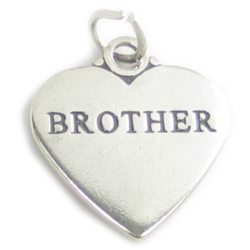 Brother affirmation sterling silver charm .925 x 1 Family Loving charms